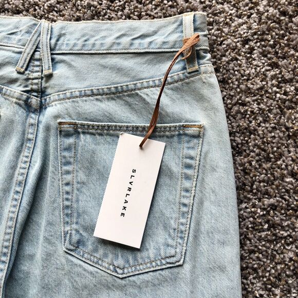 SLVRLAKE Jeans 30 Light Blue Wash Indiana Rigid High Rise Super Flare - Picture 13 of 16